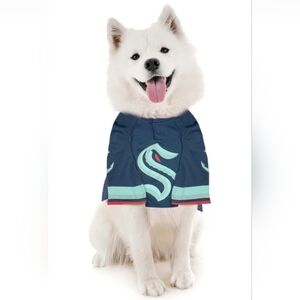 NWT NHL Seattle Kraken Pet Jersey Officially Licensed Dog Cat Shirt Size Medium